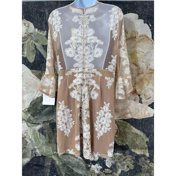 New Free People X For Love & Lemons Temecula Mini Dress Size Xs - Picture 4 of 5